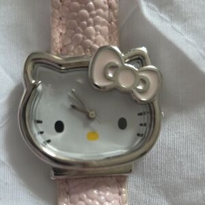 Sanrio Hello Kitty Pink Strap Watch with Silver Accents